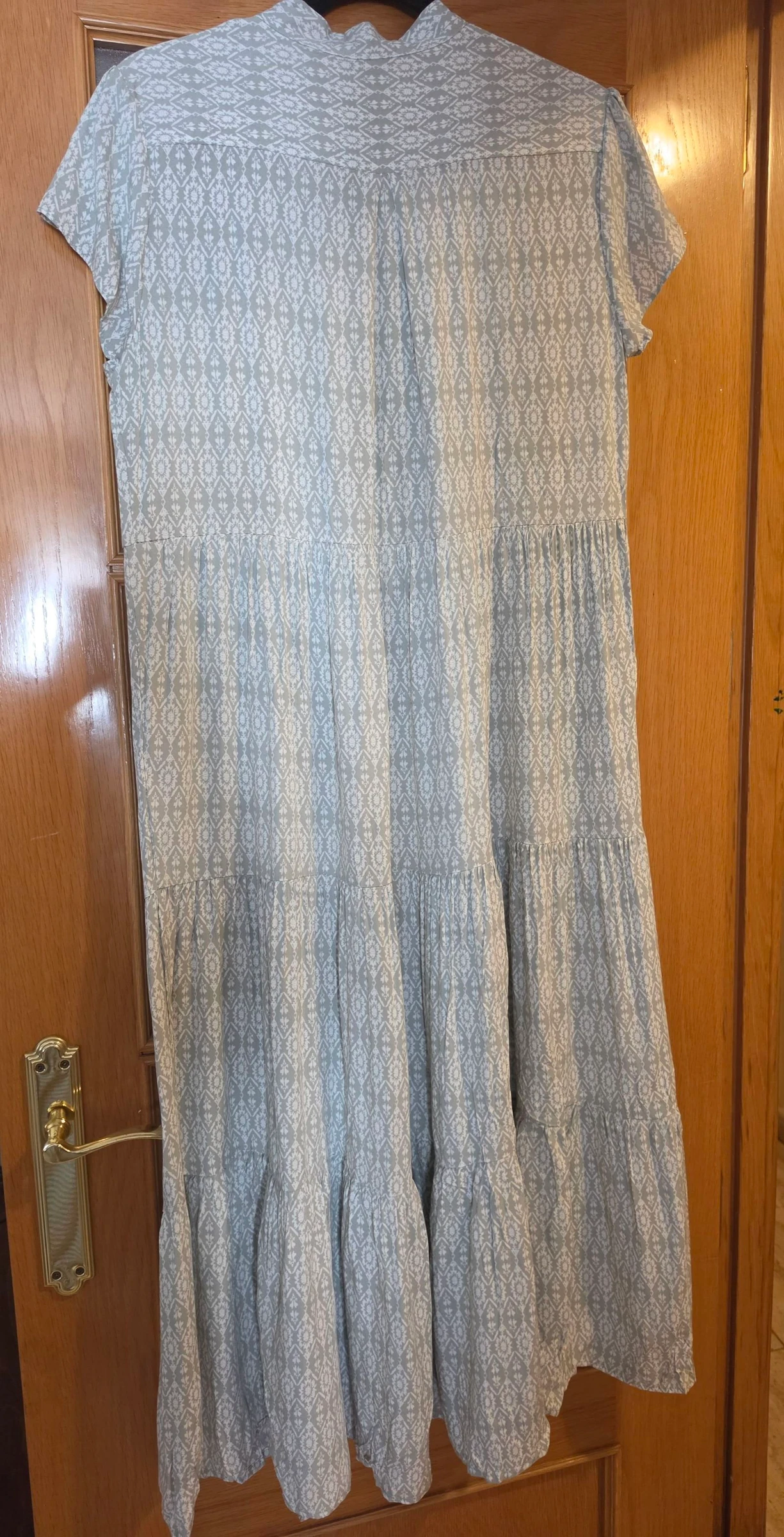 Vestido largo verde estampado bohemio Last Queen Paris L/XL